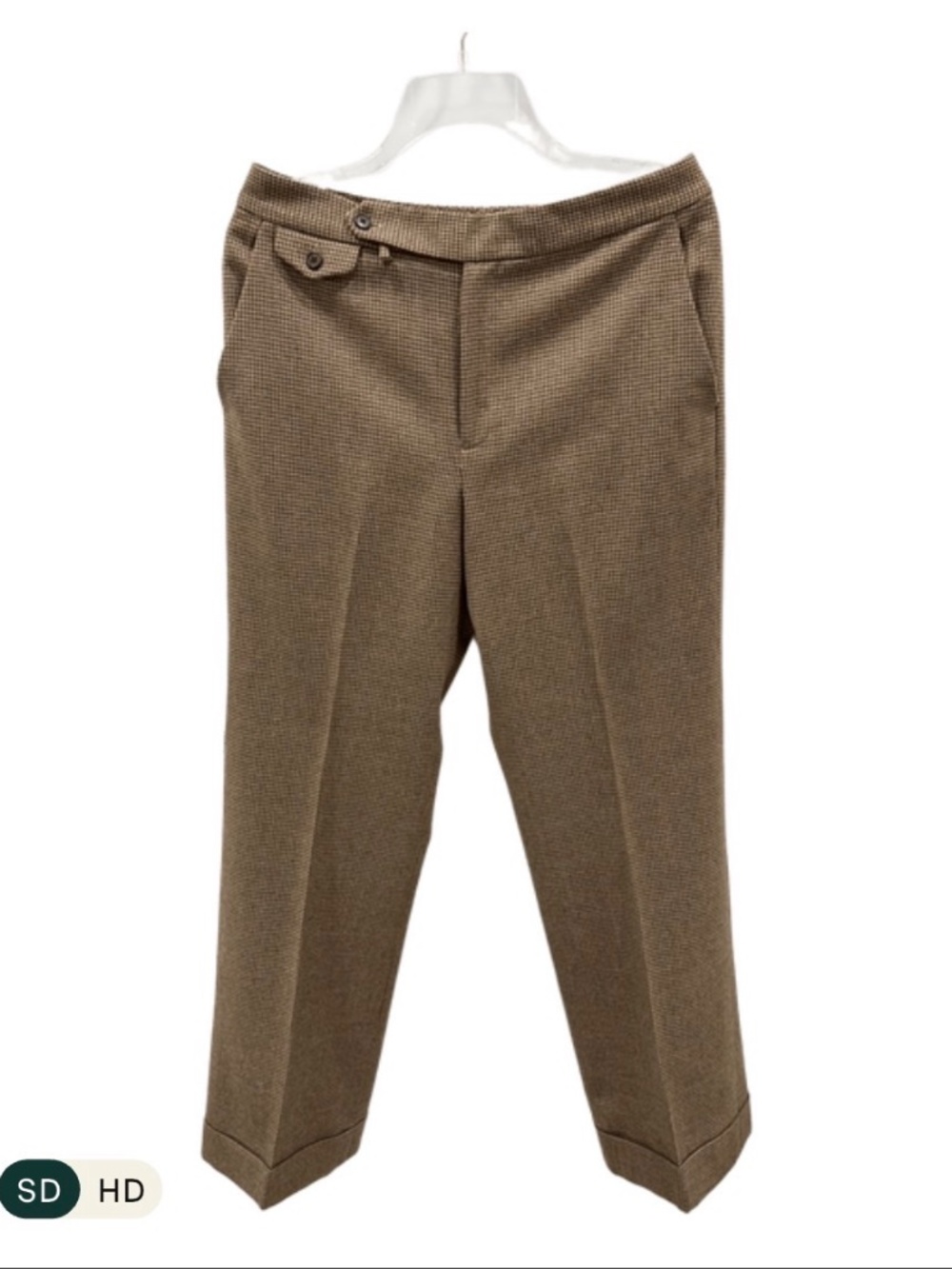 Lauren Ralph Lauren 100% Wool Mini Houndstooth Trousers Size 8